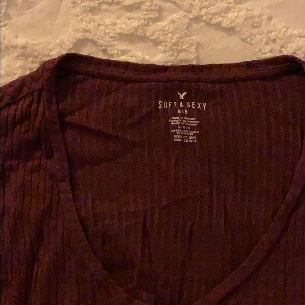 AE Off the Shoulder Ribbed Sweater - Picture 5 of 5